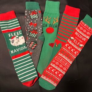 Five Festive Single Holiday Socks